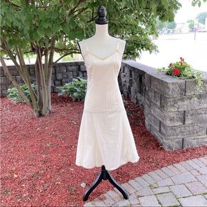 Vintage Pale Peach Cream Slip Nightie Size S